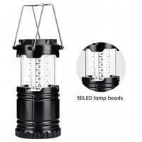 Lampe de tente LED portable, lampe de camping, lampe de poche d'urgence avec 3 piles AA, lanterne, piles non incluses
