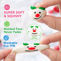 Assortiment de jouets anti-stress en TPR en forme de boulettes de Noël fantaisie pour cadeaux de Noël et fournitures de fête