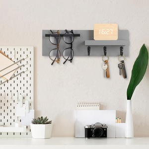 Porte-clés pour étagère d'entrée décorative murale avec crochets détient des clés lunettes de soleil porte-clés <span class=keywords><strong>mural</strong></span> en bois pour l'entrée - Product Image 6
