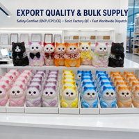 Peluche chat colorée, poupée chaton avec nœud papillon, jouet en peluche doux, cadeau pour enfants, filles, garçons, vente au détail et en gros