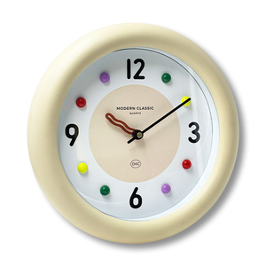 2025 Thiết Kế Ban Đầu Hiện Đại Đơn Giản Nhựa Im Lặng Tùy Chỉnh Thời Trang Đồng Hồ Kem Phong Cách Bắc Âu Đồng Hồ Treo Tường Cho Phòng Khách - Product Image 4