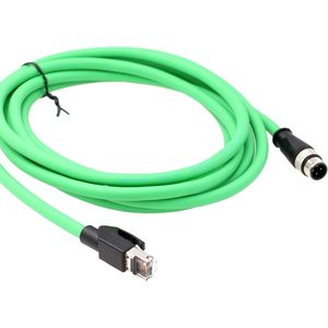 Câble réseau Ethernet HangTon M12 4 broches vers RJ45 pour lecteur de codes-barres, scanner, automatisation industrielle - Product Image 5