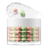 Crème Visage Bicolore au Collagène en Capsules Double Action Cactus Pore, Marque Blanche Personnalisée, 70g, Pour Tous Types de Peau, Usage Jour, OEM