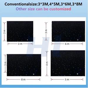 Cortina de Luces LED con Matriz de Estrellas, 3x6m, Doble Capa de Terciopelo, Control DMX512, Blanco, Azul, RGB, Blanco Cálido, para Fiestas, DJ, Bodas, Parques Temáticos - Product Image 3