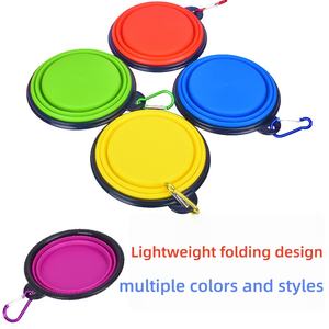 Faltbare Silikon Hund Katze Schüssel Reise Trinkwasser Feeder Schüssel mit Schnalle Haustier Wasser Futter Schüssel für Haustier Hund Katze Hund - Product Image 5