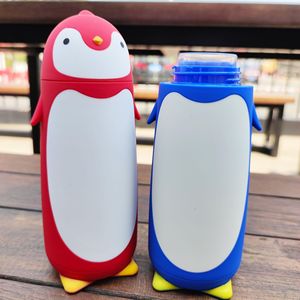 Yafchi Penguin Double Wall Glass Water Bottle 500Ml Student Gift Back To School Drinkware - Product Image 2