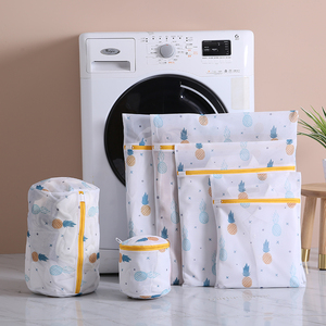 Pochette de rangement pour vêtements de grande capacité avec logo personnalisé sac à linge en maille <span class=keywords><strong>sale</strong></span> en machine à laver avec cordon de serrage - Product Image 2