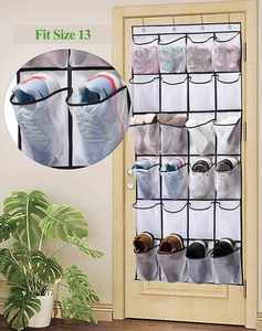 Large Capacity Over the Door Shoe Organizer, Large Capacity with 24 Mesh Pockets, Foldable Durable Hanging Shoe Storage <b>Bag</b> - Product Image 3