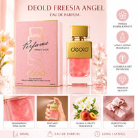 Parfum pour femme Deold Freesia Angel EDP 100ml, parfum à paillettes roses, senteur florale fruitée, emballage cadeau de luxe