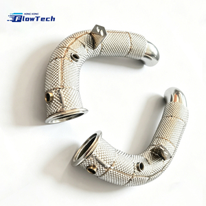 ท่อดาวน์ไปป์สมรรถนะสูงสำหรับรถแข่ง BMW M5 F10 S63 4.4L V8 Twin Turbo ผลิตจากสแตนเลส T304 พร้อมแผ่นกันความร้อน ติดตั้งได้โดยตรง - Product Image 3