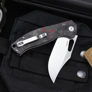 Couteau de poche tactique de survie pliable en <span class=keywords><strong>acier</strong></span> inoxydable <span class=keywords><strong>14C28N</strong></span> avec manche en fibre de carbone, logo personnalisé, couteau d'extérieur - Product Image 5