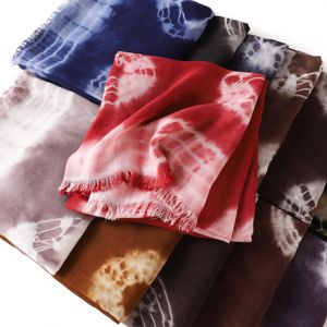 Sciarpa Tie Dye <span class=keywords><strong>Vintage</strong></span> Artistica da Viaggio, Sciarpa Geometrica Simmetrica, Stile Etnico con Frange, in Modal e Cotone, Hijab Lungo da Donna - Product Image 4