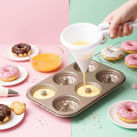 Distributeur de crème à main conique pour glaçage au chocolat avec gobelet de séparation et entonnoir pour outil de pâtisserie