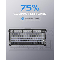 Articles en vrac Usine Original GravaStar Mercury K1 75% Clavier de jeu mécanique sans fil Conception d'exosquelette en alliage d'aluminium