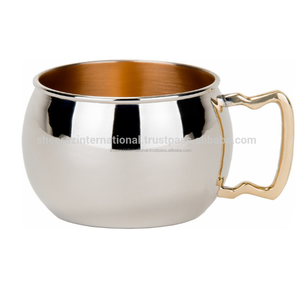 แก้วมักเคลือบด้วยทองแดงมอสโกแก้วมักพร้อมฝาปิดสำหรับกาแฟเบียร์น้ำ - Product Image 6