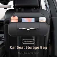 Nouvel Organisateur de Rangement pour Voiture, Sac de Rangement pour Sièges Arrière, Accessoire Intérieur Universel en Cuir, Style A, Fabriqué en Chine