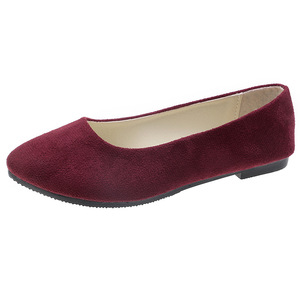 Zapatos casuales de mujer de gamuza con punta, suela plana, color liso, antideslizantes, de moda, de caña baja, tipo estribo. - Product Image 3