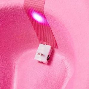 Wholesale Outdoor Casual Business <b>Light</b> up Cowgirl Pink Cowboy Hat with Feather Edge - Product Image 5