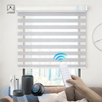 Stores Zébrés Motorisés Jour/Nuit Translucides et Opaques, Contrôle par Application Zigbee, Stores Modernes pour Balcon, Vente en Gros Usine