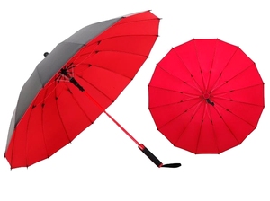 Parapluie droit personnalisé 16K en nylon imperméable, imprimé UV, coupe-vent, portable, pour affaires, pluie/soleil, cadeau, stock usine - Product Image 2