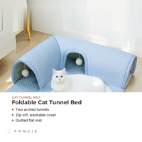 Tunnel et tapis d'été pour chat avec ouvertures en fil d'acier pour chatons et petits chiens, idéal pour jouer et se reposer en intérieur - Vente en gros