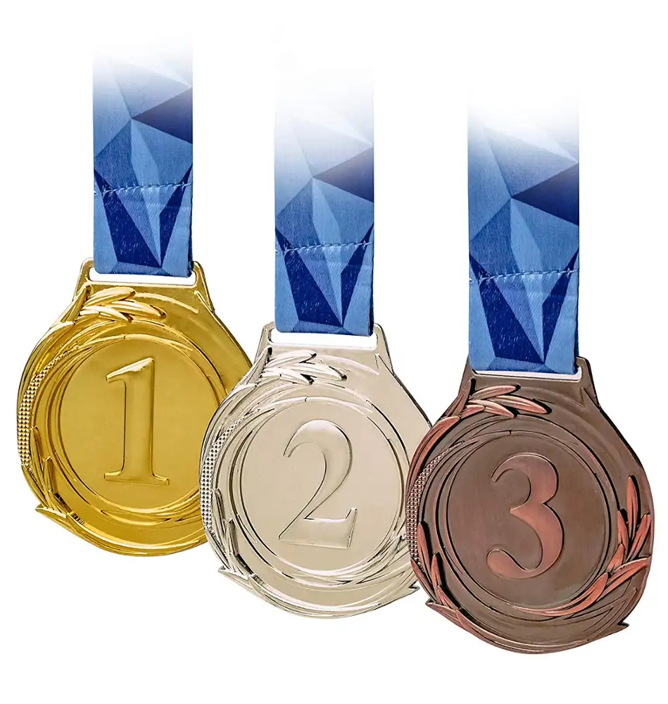 Hilitchi золото серебро бронзовые награды медали-олимпийка стиль победитель медали Золото Серебро Бронза с лентой