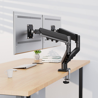 Support de moniteur double réglable en hauteur 13-32 pouces Support de moniteur de bureau
