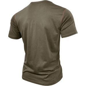 เสื้อเชิ้ตเฮนลีย์แขนสั้นผู้ชาย FOXA ผ้าฝ้าย ระบายอากาศได้ดี สวมใส่สบาย - Product Image 5