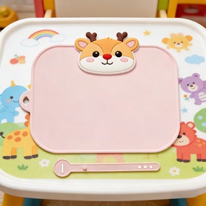 Set de table en silicone antidérapant, réutilisable et portable pour les tout-petits, set de table pour enfants pour la table à manger, set de table résistant à la chaleur - Product Image 5