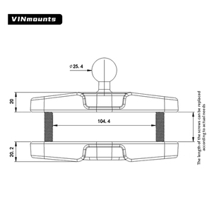 VINmounts Collier de serrage carré avec rotule de 1 pouce pour poteaux de 4 pouces ou 103 mm de large, compatible avec les chariots élévateurs/camping-cars/remorques VIN-CD-CCB02-1 - Product Image 3