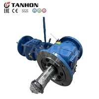 Réducteur d'engrenages hélicoïdaux coniques combinés TANHON KAF67R37 avec moteur ZP 0,55 kW, rapport 793, arbre creux AM1, fixation M6