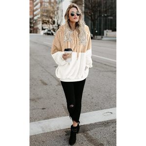 Sudadera con Capucha FOXA Sherpa para Mujer, Manga Larga, Forro Polar, Cálida para Invierno, con Bolsillos, Antipelusas - Product Image 4