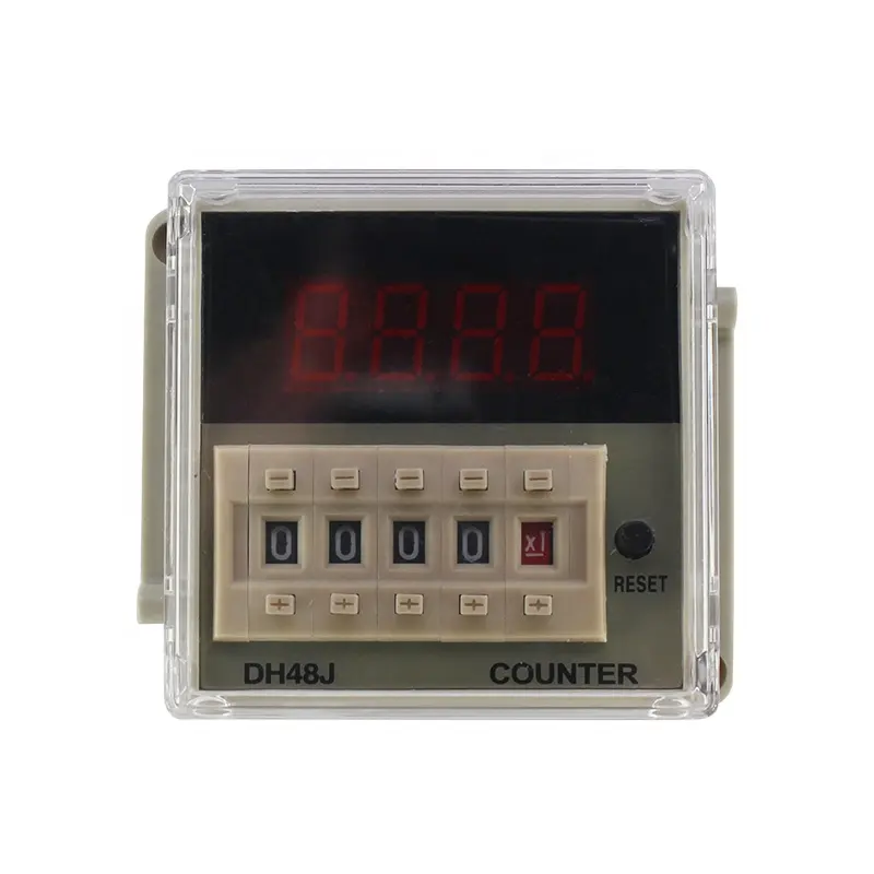 Factory Price Time Delay Relay Type 4 Digit Digital Electric Counter Meter DH48J 220V 11Pin with Base Support OEM