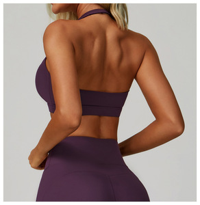 Amour Nâtre femmes haute intensité haut de gymnastique licou cou soutien-gorge de sport Compression serrée dos creux vêtements de Yoga pour la course Fitness - Product Image 2