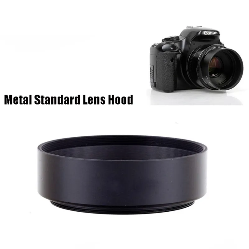 Metal Standard Lens Hood 49mm 52mm 58mm 55mm 62mm 67mm 72mm 77mm 82mm Screw-in Tubular Lente Protect For Canon Nikon Sony