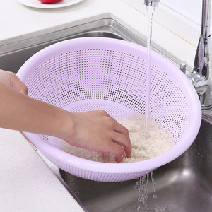 <b>Plastic</b> Rice <b>Colander</b> Medium Size Perforated Basket For Kitchen Use - Product Image 4