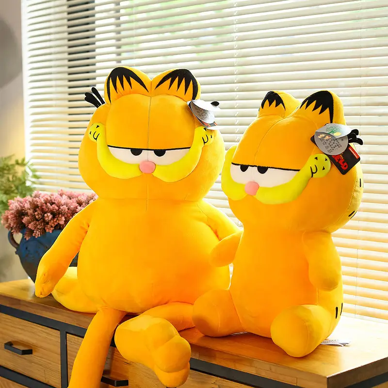 Hot Selling Big Size Garfield Plush Toys Cute Fat Angry Cat Dolls Cartoon Animal Tiger Garfield Cat Plush Toy