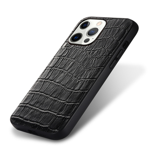 Custodia per cellulare in vera pelle con motivo coccodrillo per <span class=keywords><strong>Iphone</strong></span> 15 14 13 Pro Max cover posteriore - Product Image 4