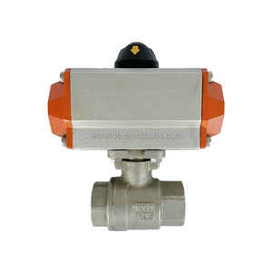 Vanne à bille pneumatique en acier inoxydable DN15-DN50-SS 304/316L, haute pression, filetage femelle, actionnée par <span class=keywords><strong>air</strong></span> comprimé - Product Image 3