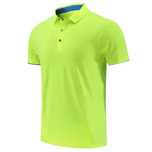 T-shirt da golf personalizzate da uomo t-shirt taglie forti colletto polo slim fit sport running 92 polo in poliestere 8 spandex