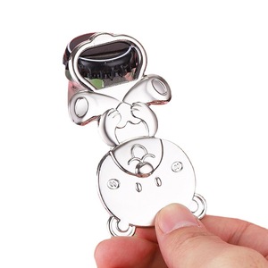 <b>Bear</b> <b>Bottle</b> Opener Zinc Alloy Silver Baby Shower Gift Party Favor Wedding Favors - Product Image 4