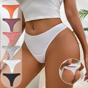 Nuovi Arrivi all'Ingrosso: <span class=keywords><strong>Perizoma</strong></span> da <span class=keywords><strong>Donna</strong></span> in 95% <span class=keywords><strong>Cotone</strong></span>, Traspirante, Antibatterico, Tinta Unita, Lavorato a Maglia, Sexy e Sottile, Personalizzabile OEM - Product Image 1