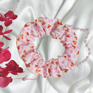 Lazos para el pelo grandes de algodón rosa y Rojo Scrunchies regalo del Día de San Valentín para ella - Product Image 6