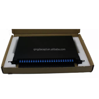 19 'Rack Monté 1U SC Lc Adaptateurs Cadre de Distribution Fibre Optique Odf 24 48 96 144 Boîte à Bornes Fibre Optique Solide Odf
