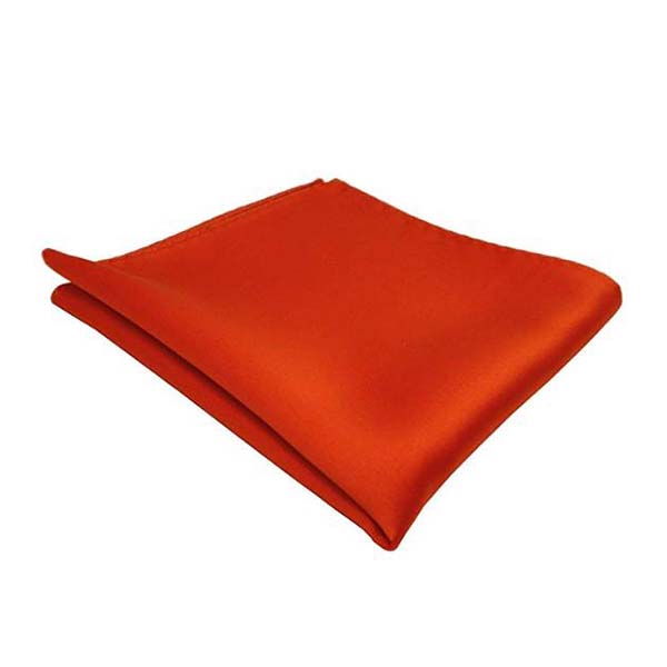 Индивидуальный однотонный оранжевый Карманный квадратный носовой платок из полиэстера для мужчин