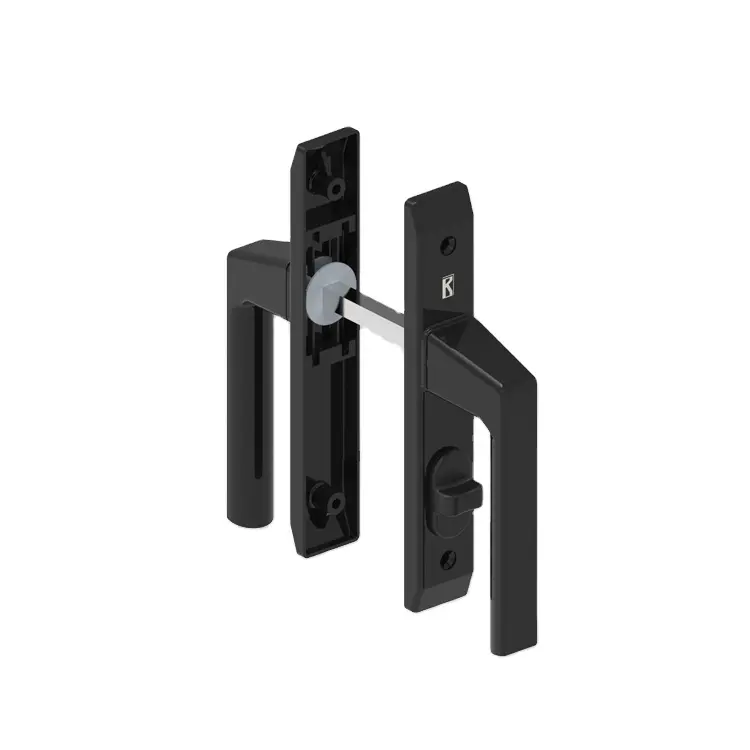 factory price black bedroom interior level door hardware aluminum alloy wooden door handle