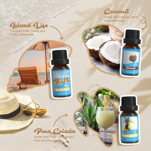 Juego de 6 uds de aceites esenciales de verano, juego de regalo, aceites difusores de Aroma, Aceites perfumados para jabones, fabricación de velas, <span class=keywords><strong>Ocean</strong></span> <span class=keywords><strong>Beach</strong></span> Summer Aroma - Product Image 4