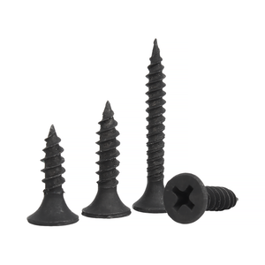 Tornillos para paneles de yeso Guwanji con acabado de fosfato negro, rosca gruesa, autorroscantes, cabeza Phillips avellanada, tornillo para madera de alta resistencia - Product Image 1