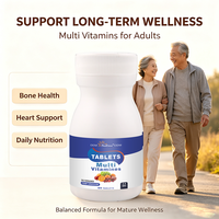 OEM/ODM Multi-vitamines pour le soutien énergétique quotidien - Renforce l'immunité et l'énergie et soutient la santé osseuse avec des vitamines A, B, C, D - 60 comprimés