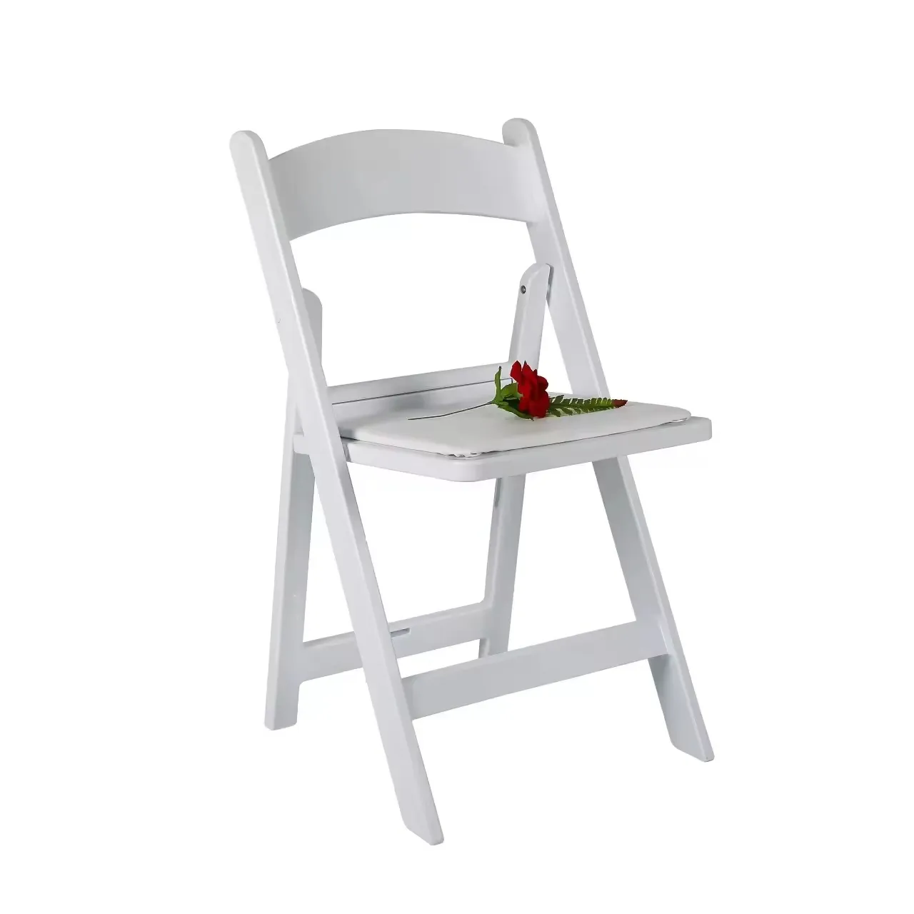 Grosir kursi resina lipat empuk putih taman luar ruangan untuk pesta pernikahan